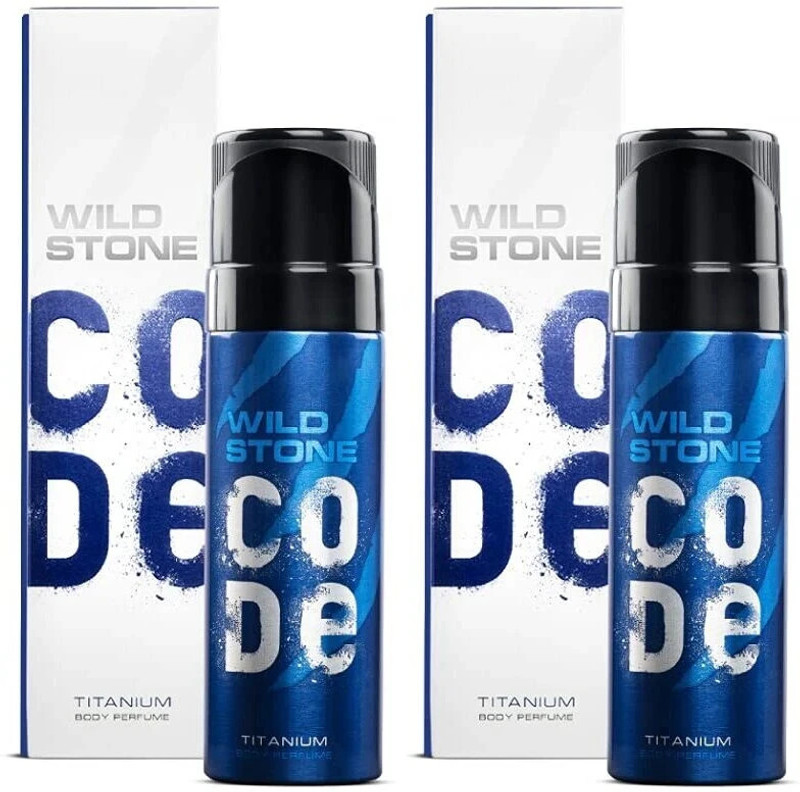 Wild Stone CODE Titanium Perfume Body Spray (120 ml each) Deodorant Spray - For Men(240 ml, Pack of 2)