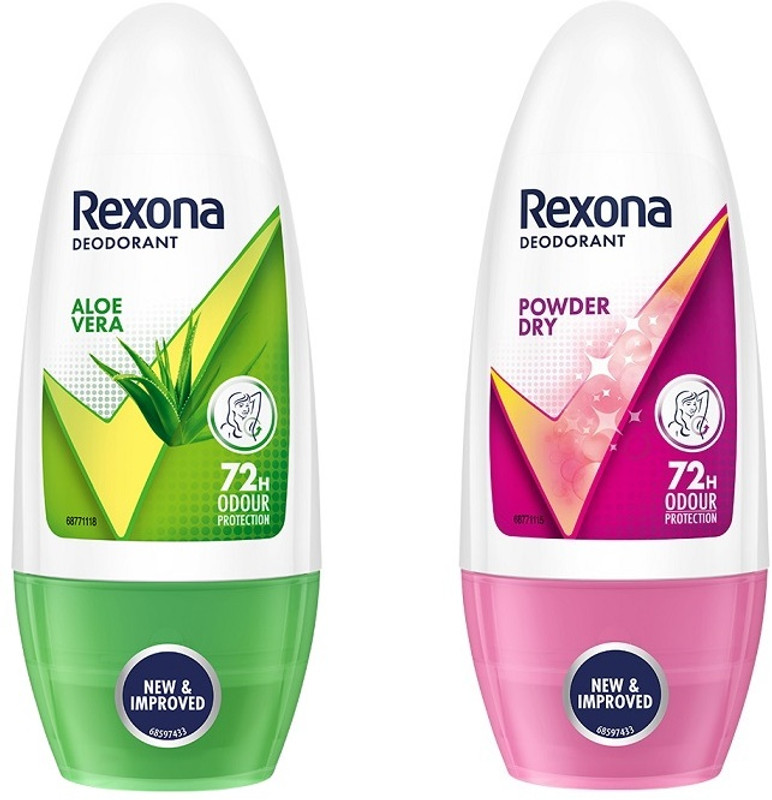 Rexona Shower Fresh and Powder Dry Underarm Roll On Deodorant Deodorant Roll-on - For Women(100 ml, Pack of 2)