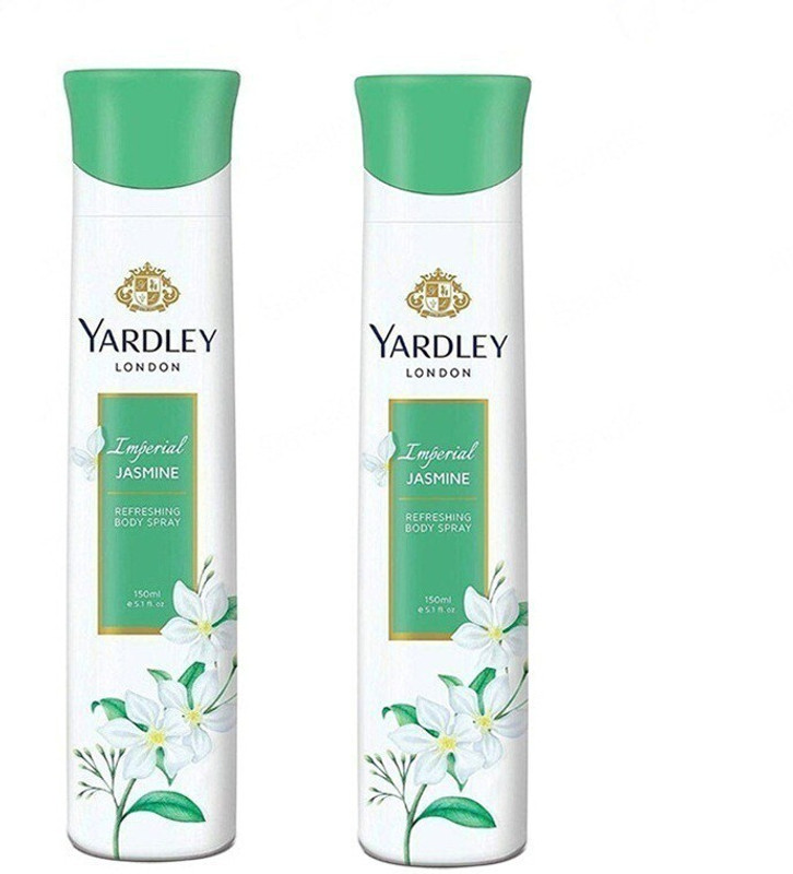Yardley London IMPERIAL JASMINE Deodorant Spray - For Men & Women(300 ml, Pack of 2)