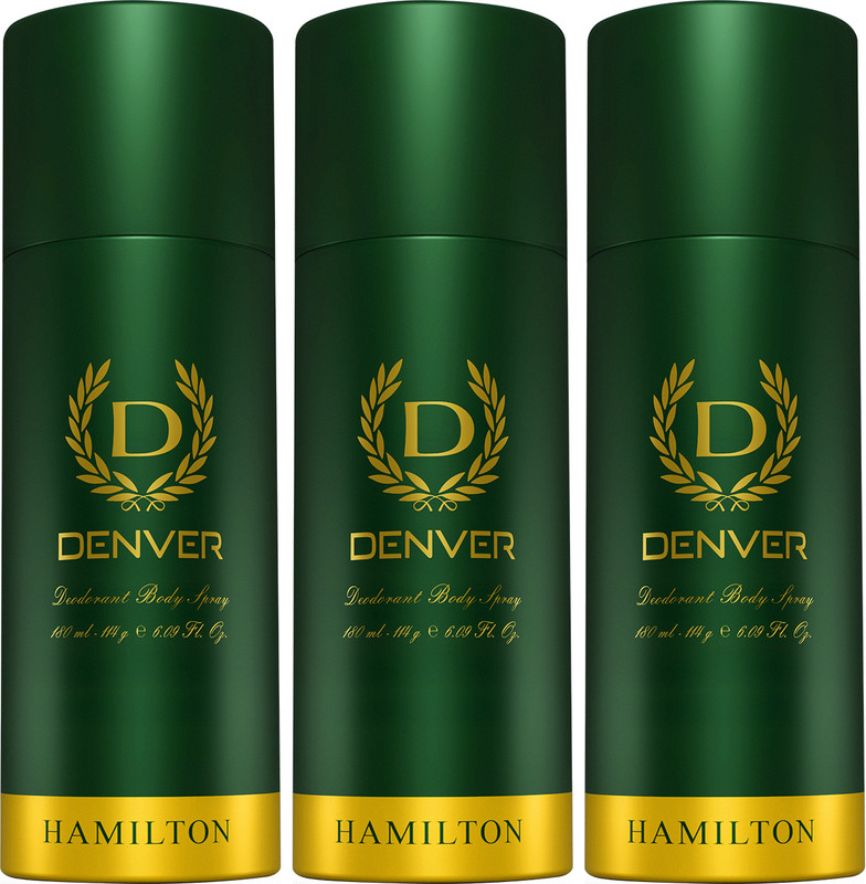 DENVER HAMILTON Body Spray  -  For Men(540 ml, Pack of 3)
