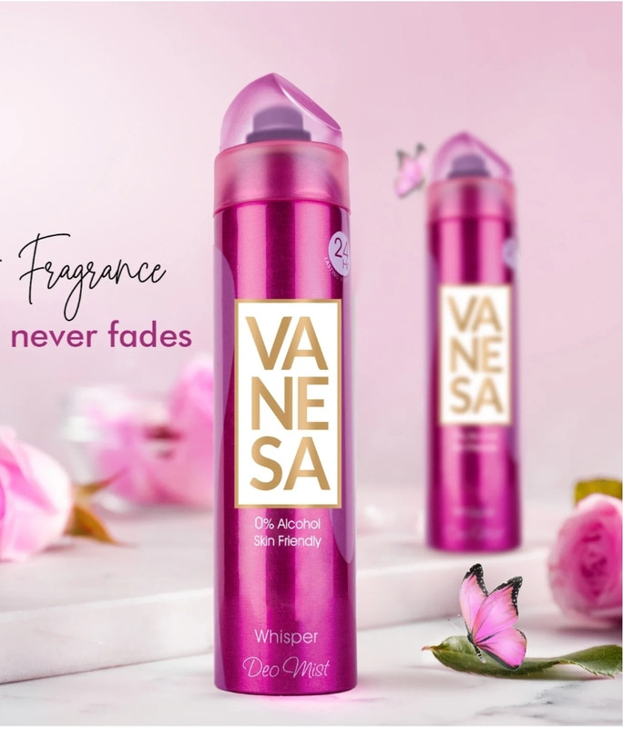 VANESA Whisper Body Mist  -  For Women(150 g, Pack of 2)