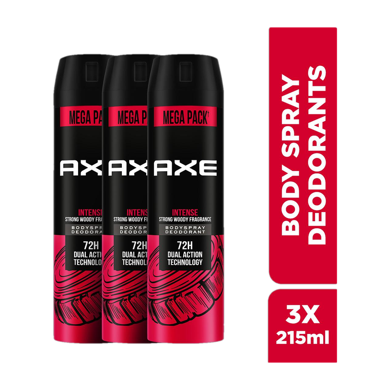 AXE intense Body Spray - For Men(645 ml, Pack of 3)