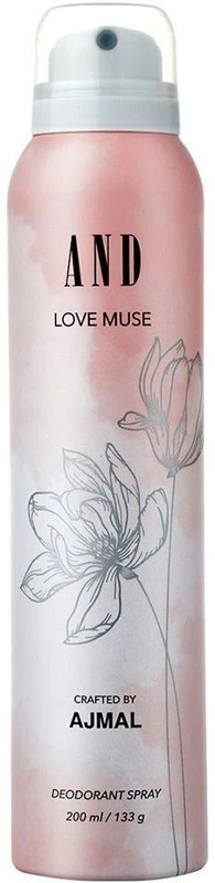 AND Love Muse Deodorant 200ML Long-lasting Crafted by Ajmal Deodorant Spray - For Women(200 ml)