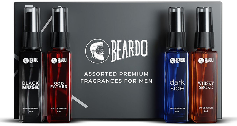 BEARDO Assorted Premium Perfume Gift Set for Men with Long Lasting Fragrances Pocket Perfume - For Men(32 ml, Pack of 4)