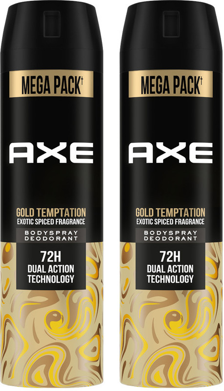 AXE Gold-Temptation Body Spray  -  For Men(430 ml, Pack of 2)