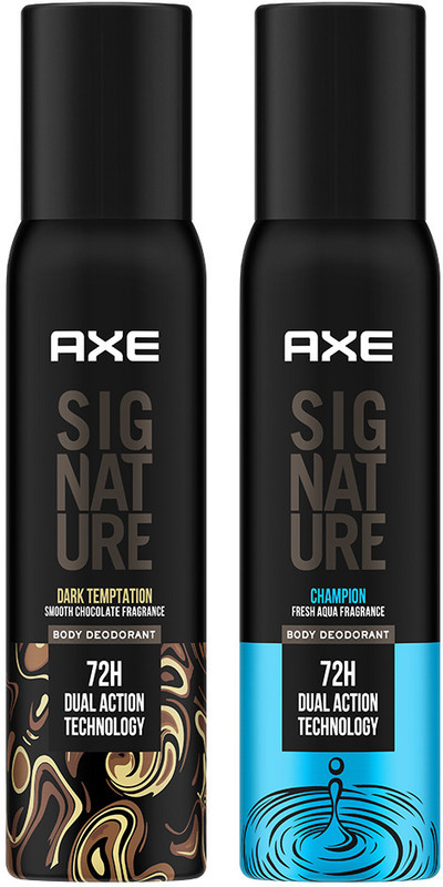 AXE Signature Mysterious and Intense Deodorant No Gas Body Perfume Body Spray  -  For Men(400 ml, Pack of 2)
