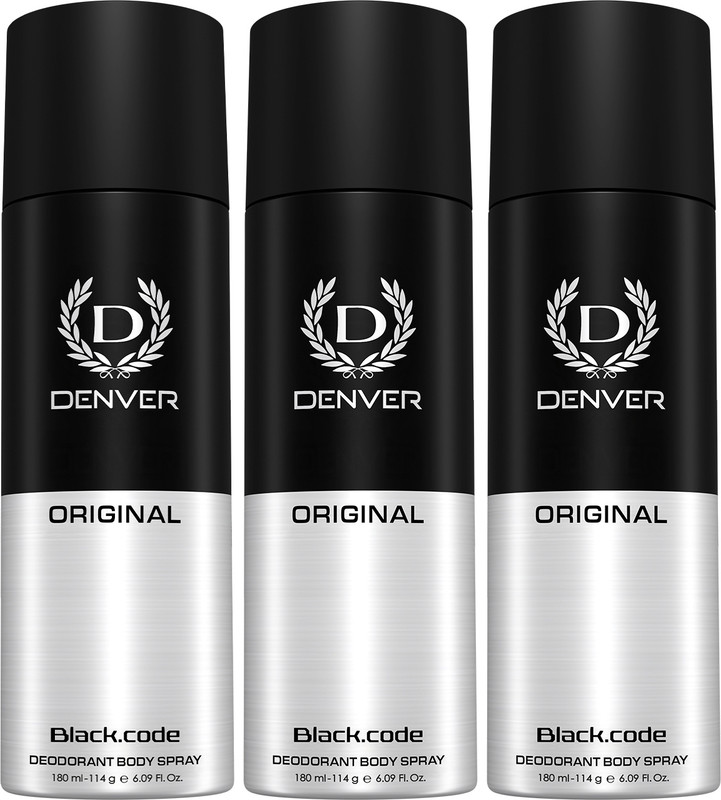 DENVER Black Code, Imperial & Prestige Body Spray - For Men(540 ml, Pack of 3)