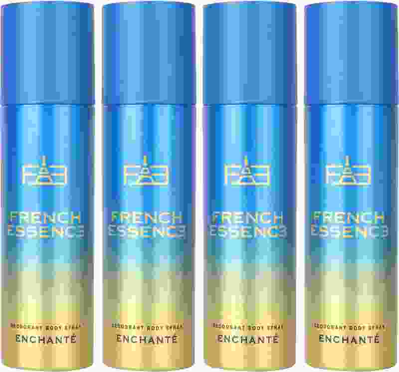 FRENCH ESSENCE Luxury Enchante Deo Body Spray With Long Lasting Fragrance (150 ML Each) Deodorant Spray  -  For Women(600 ml, Pack of 4)