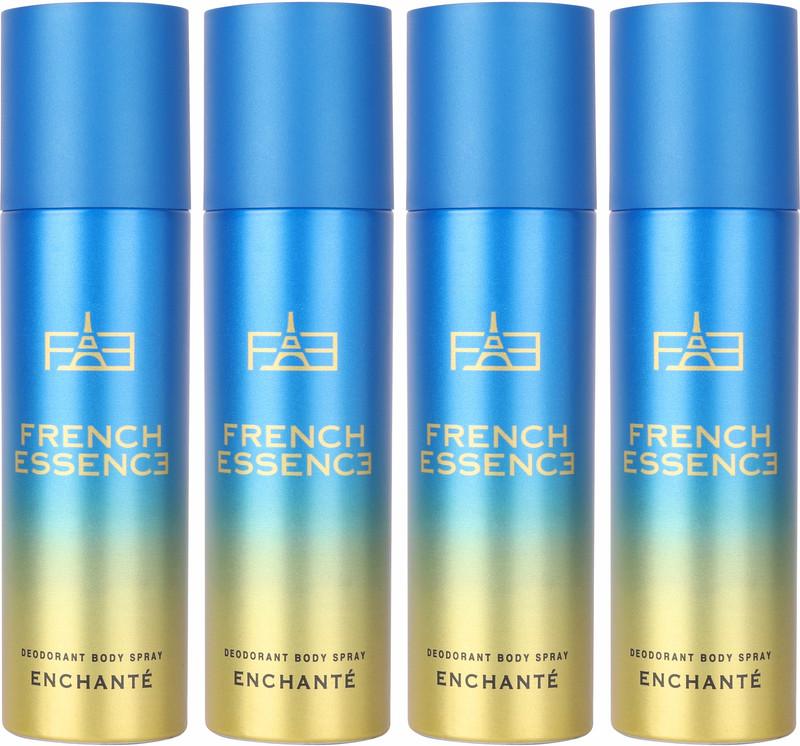 FRENCH ESSENCE Luxury Enchante Deo Body Spray With Long Lasting Fragrance (150 ML Each) Deodorant Spray - For Women(600 ml, Pack of 4)
