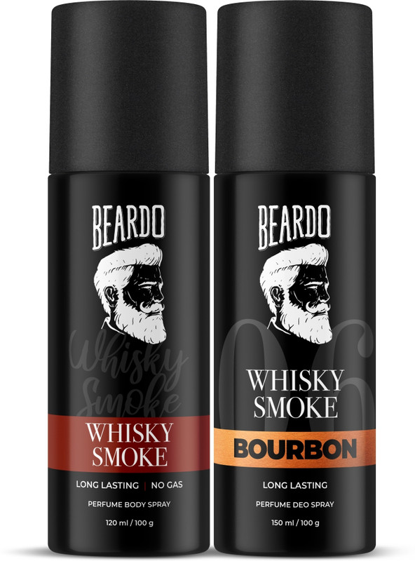 BEARDO Whisky Smoke God father Long Lasting Perfume Combo Body Spray - For Men(270 ml, Pack of 2)