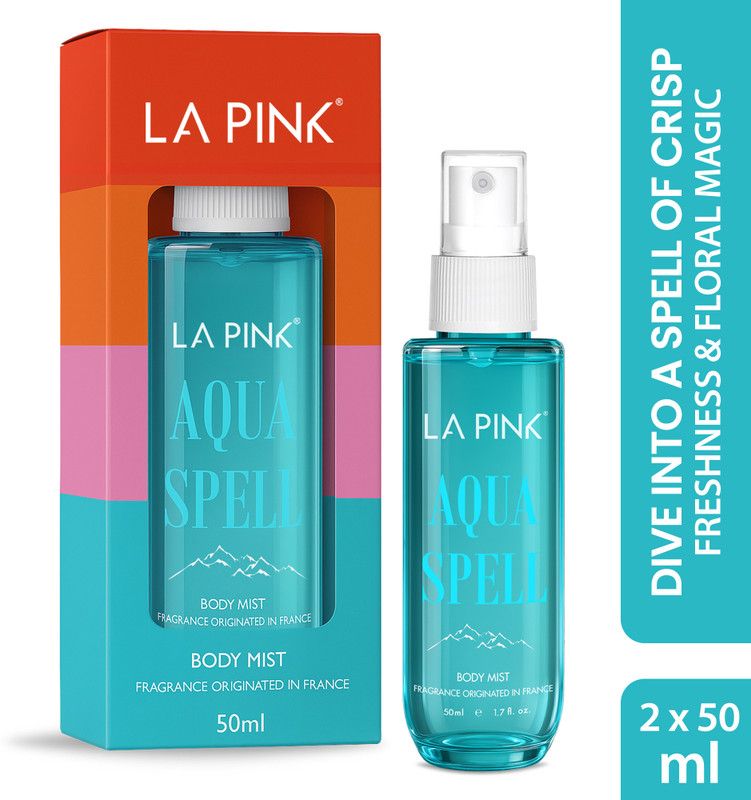 La Pink Aqua Spell Perfume Body Mist with Woody & Soft spicy Scent | Long Lasting Body Mist  -  For Men & Women(50 ml, Pack of 2)
