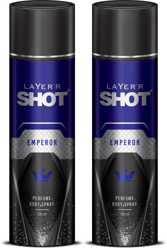 LAYER'R Shot Emperor Deodorant Spray  -  For Men(240 ml, Pack of 2)