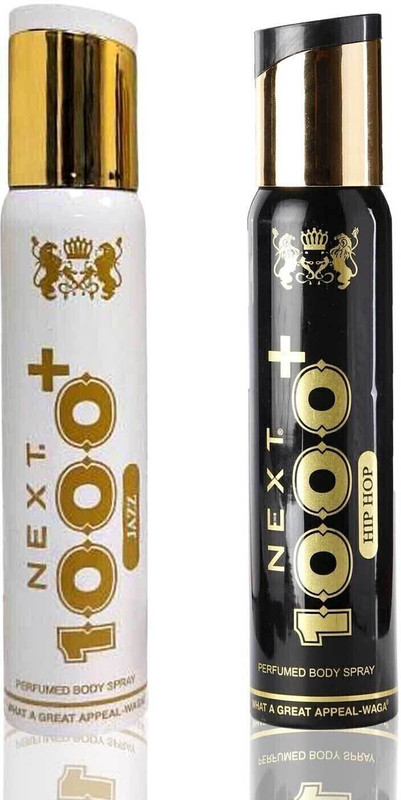 NEXT Pack of 2 Deodorant for Men and Women - 1000+ Deo Deodorant Spray - For Men & Women(300 ml, Pack of 2)