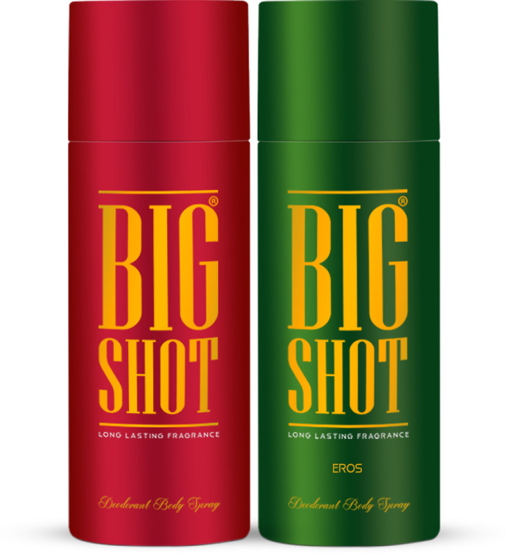 OSCAR Big Shot Red & Eros (150mlx2) Long Lasting Body Deo Deodorant Spray  -  For Men & Women(300 ml, Pack of 2)