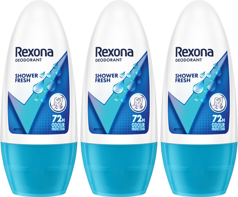 Rexona Shower Fresh Underarm Roll On Deodorant For Women (PO3) Deodorant Roll-on - For Women(50 ml, Pack of 3)