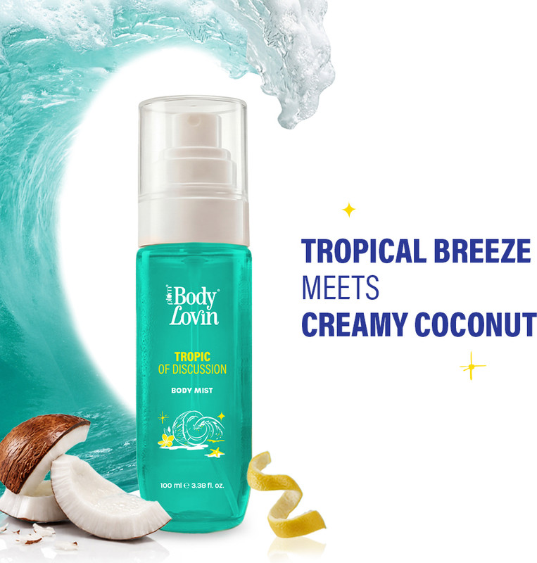 Plum BodyLovin' Tropic Of Discussion Body Mist | Long-Lasting | Tropical Fragrance Body Mist  -  For Men & Women(100 ml)