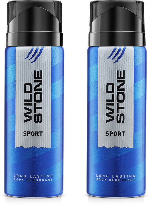 Wild Stone Sport Long Lasting deodorant for Men | Best For GYM | Perfect Active Lifestyle Body Spray - For Men(400 ml, Pack of 2)