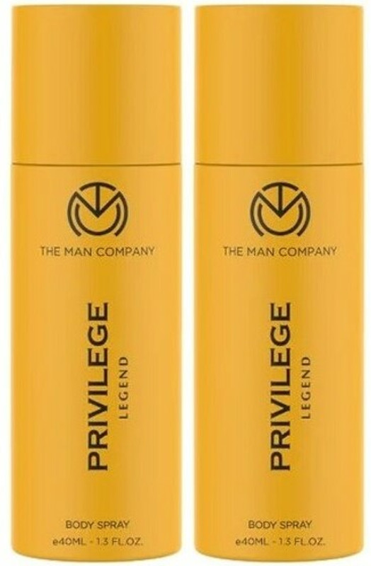 THE MAN COMPANY Privilege Legend Premium Long Lasting Deodorant Spray – For Men (80 ml, Pack of 2)