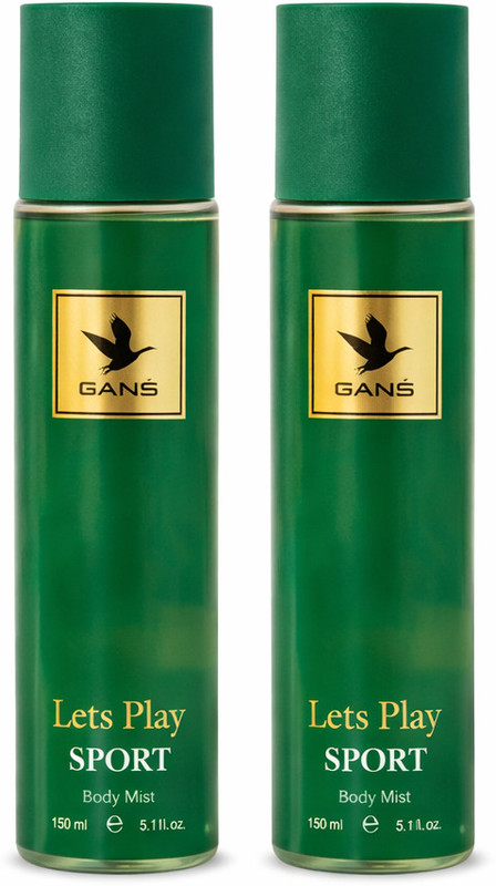 GANS GS-BM-SPORTS-LETS-PLAY-PACK2 Body Mist - For Men & Women(150 ml, Pack of 2)