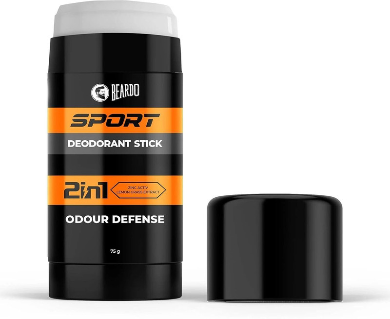 BEARDO Sport Deodorant Stick | | Long Lasting Freshness | Odour Defense Zinc Activ Deodorant Roll-on  -  For Men(75 g)