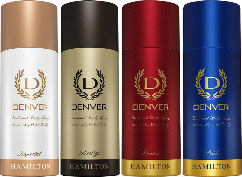 DENVER Imperial, Honour, Pride and Prestige Body Spray - For Men(720 ml, Pack of 4)