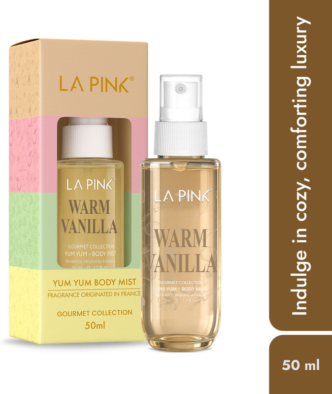 La Pink Warm Vanilla Body Mist Perfume Tropical Gourmet Aroma & Chocolate Long Lasting Body Mist - For Men & Women(50 ml)