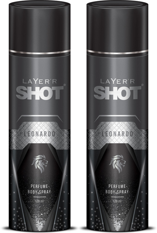 LAYER'R Shot Leonardo Deodorant Spray  -  For Men(240 ml, Pack of 2)