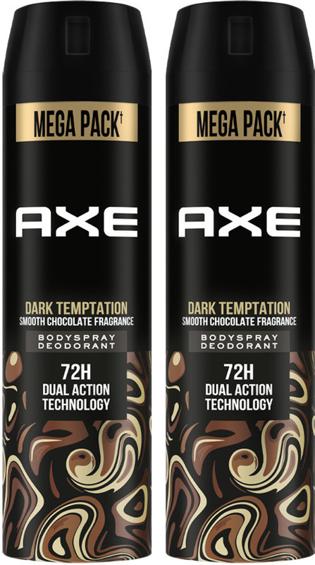 AXE Dark Temptation Long Lasting For Men (Pack of 2) Body Spray  -  For Men(430 ml, Pack of 2)
