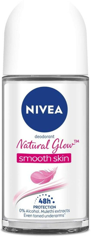 NIVEA Natural Glow Smooth Skin Deodorant Roll On for Women, 50ml Deodorant Roll-on – For Men & Women (50 ml)