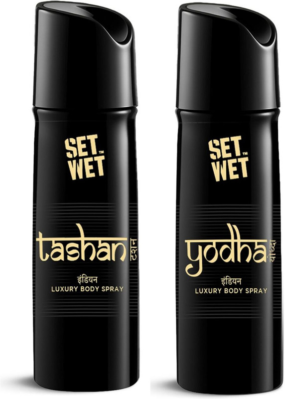 SET WET Yodha,Tashan Luxury & Long Lasting Body Spray I Manly & Luxury Fragrance for Men Deodorant Spray  -  For Men(300 ml, Pack of 2)