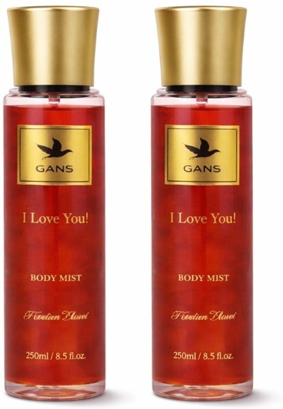 GANS GS-BM-ILOVE-YOU-PACK2 Body Mist  -  For Men & Women(250 ml, Pack of 2)
