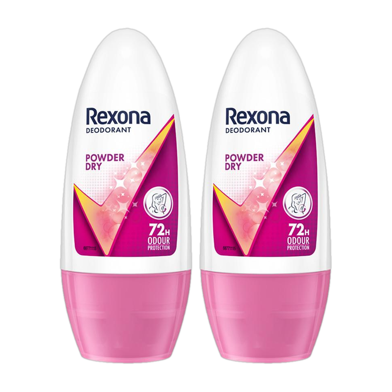 Rexona Powder Dry Underarm Roll On Deodorant Deodorant Roll-on  -  For Women(100 ml, Pack of 2)