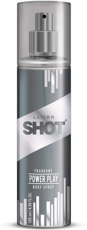 LAYER'R Shot Power Play Long Lasting Fragrance Body Spray Body Mist  -  For Men & Women(135 ml)