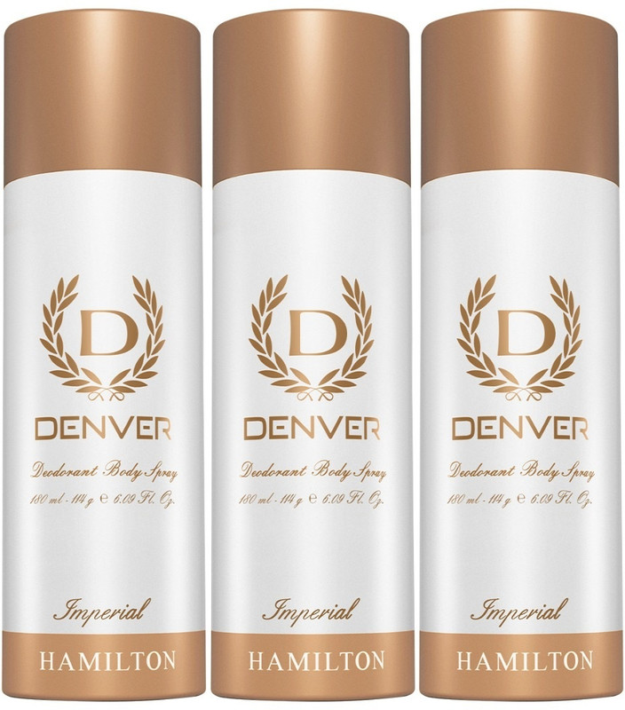 DENVER Imperial Body Spray  -  For Men(540 ml, Pack of 3)