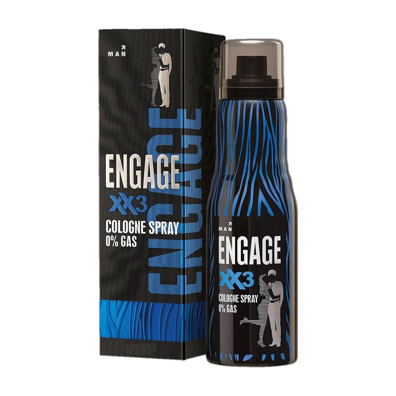 Engage XX3 Cologne Body, Skin Friendly Deodorant Spray - For Men(135 ml)