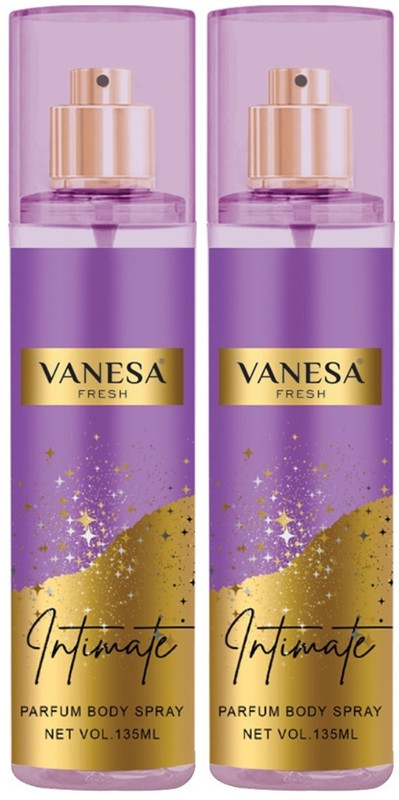 VANESA FRESH Intimate Perfume Body Spray With Long Lasting Fragrance For Gents & Ladies Body Mist  -  For Men & Women(270 ml, Pack of 2)