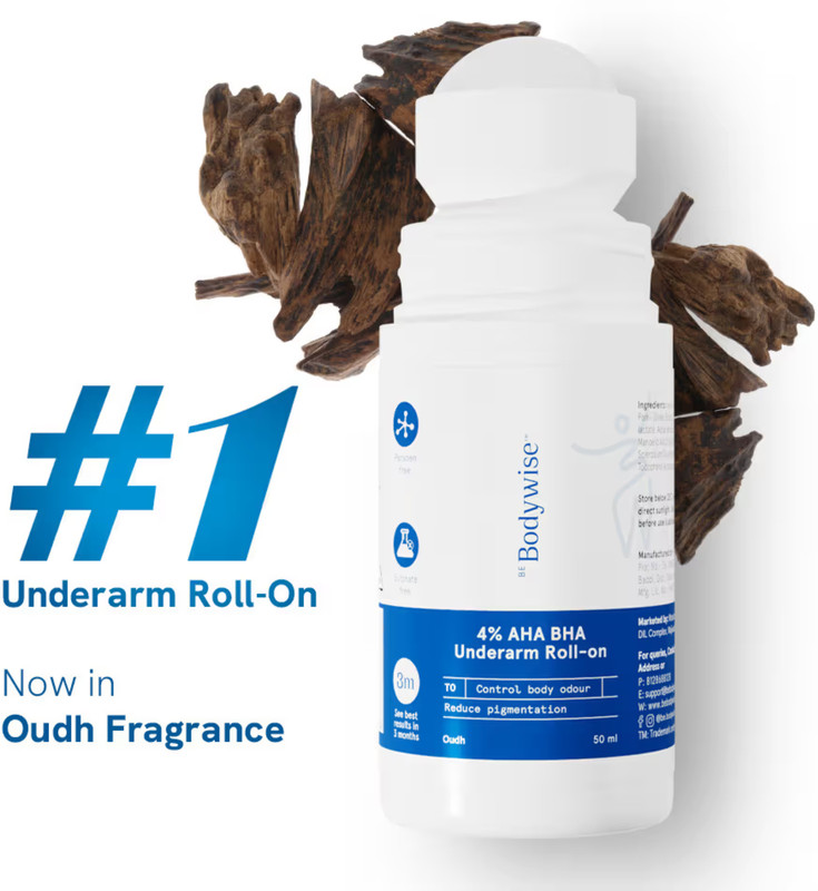 Be Bodywise 4% AHA BHA Underarm Roll On | Reduces Pigmentation & Odour | Flora Fragrance Deodorant Roll-on  -  For Women(50 ml)