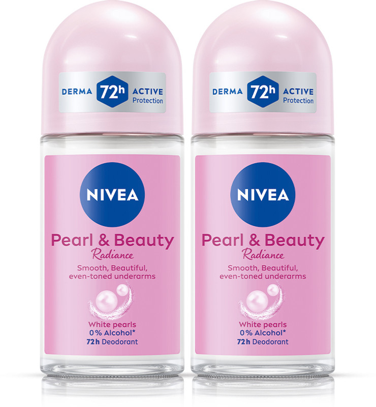 NIVEA Pearl and Beauty Combo for Smooth Underarms, 0% Alcohol, 72h Active Protection Deodorant Spray - For Women(300 ml, Pack of 2)