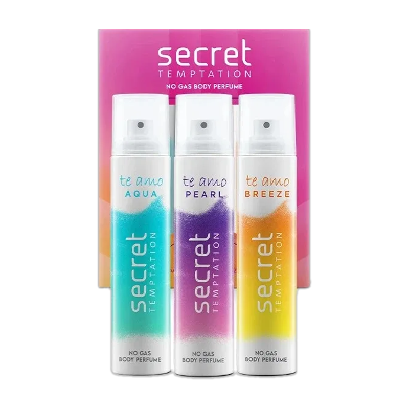 Secret Temptation Te Amo combo (120 ml x 3) Body Spray - For Women(360 ml, Pack of 3)