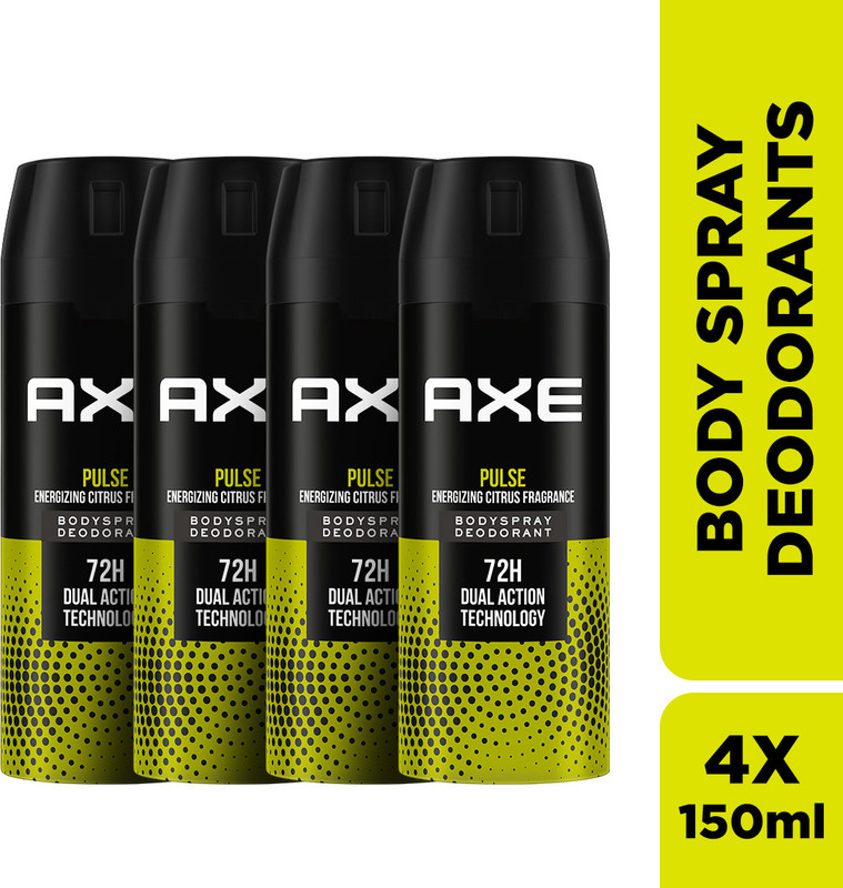 AXE pulse Body Spray - For Men(150 ml, Pack of 4)