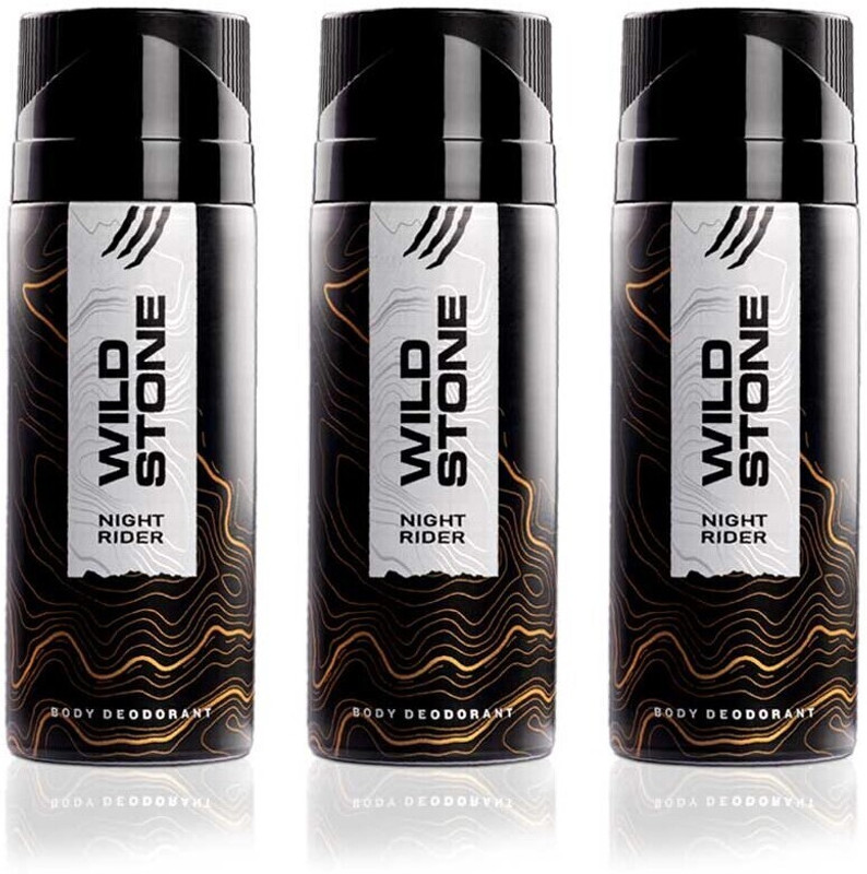 Wild Stone Night-rider Deodorant Spray - For Men(450 ml, Pack of 3)