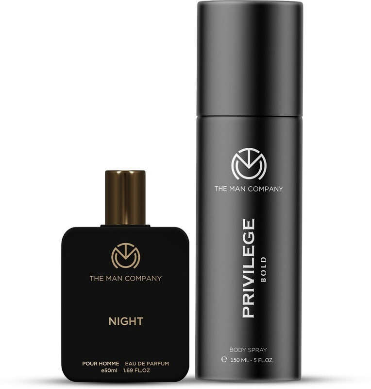 THE MAN COMPANY Night EDP 50ml & Bold Deo 150ml | Long-Lasting Fragrance | Gift Set Perfume Body Spray  -  For Men(200 ml, Pack of 2)