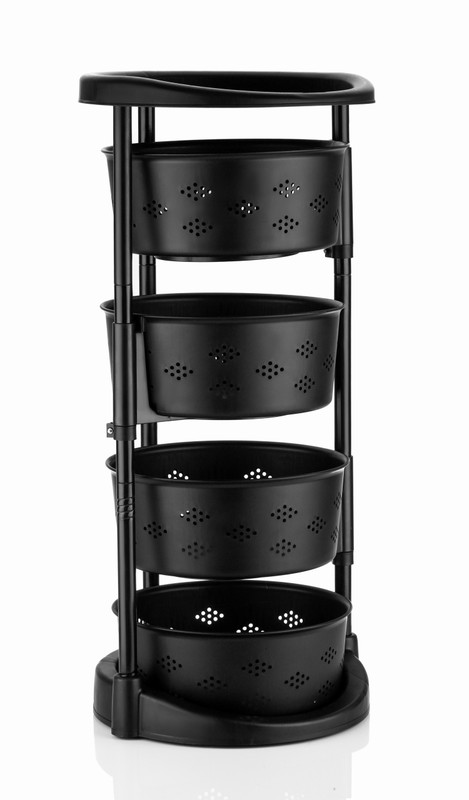 Flipkart SmartBuy 4 Layer Kitchen Trolley with 360° Rotating Wheel/Multipurpose/Storage Rack Plastic Kitchen Trolley(DIY(Do-It-Yourself))