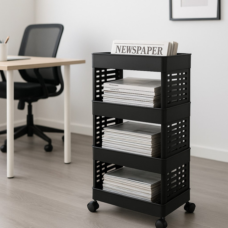 MAXTID 4 Compartments Plastic PP(Black)