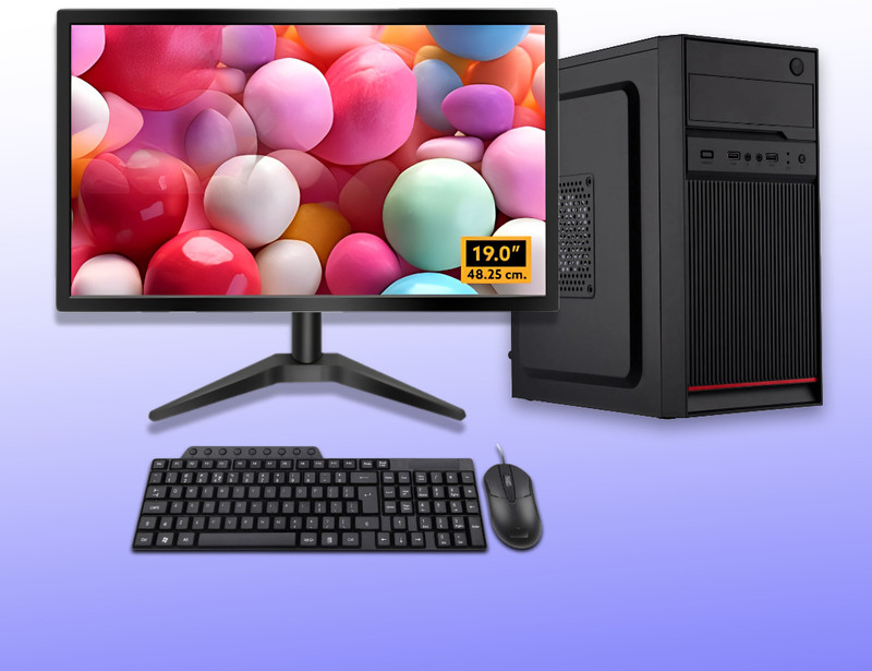 Starcool PC Intel Core i5-2320 Core i5 (8 GB DDR3/128 GB SSD/Windows 11 Home/18.5 Inch Screen/i5-8GB-128GB-19 Inch) with MS Office(Multicolor, 47 cm x 48 cm x 47 cm, 8 kg)
