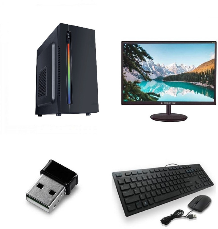 S&S ASSEMBLE Core i5 (4 GB DDR2/500 GB/128 GB SSD/Windows 7 Home Basic/512 MB/15.4 Inch Screen/D41-D2S USB) with MS Office(Black)