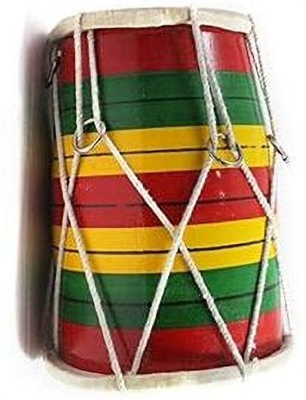 BestBrother Brown 8'' Dholak Rope & Rings Dholak(Multicolor)