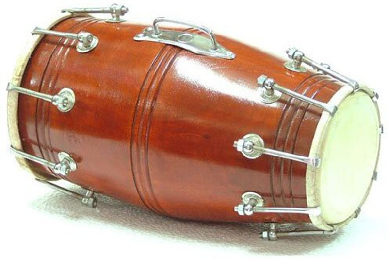 SHARMA MUSICAL STORE BABY DHOLAK Rope & Rings Dholak(Brown)