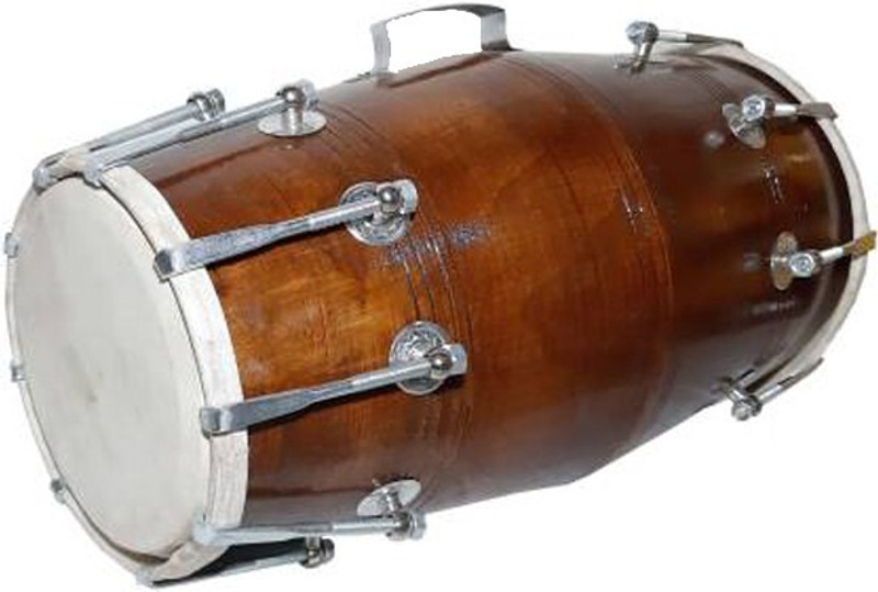 GT manufacturers Dholak Brown polish Nut & Bolts Dholak(Brown)