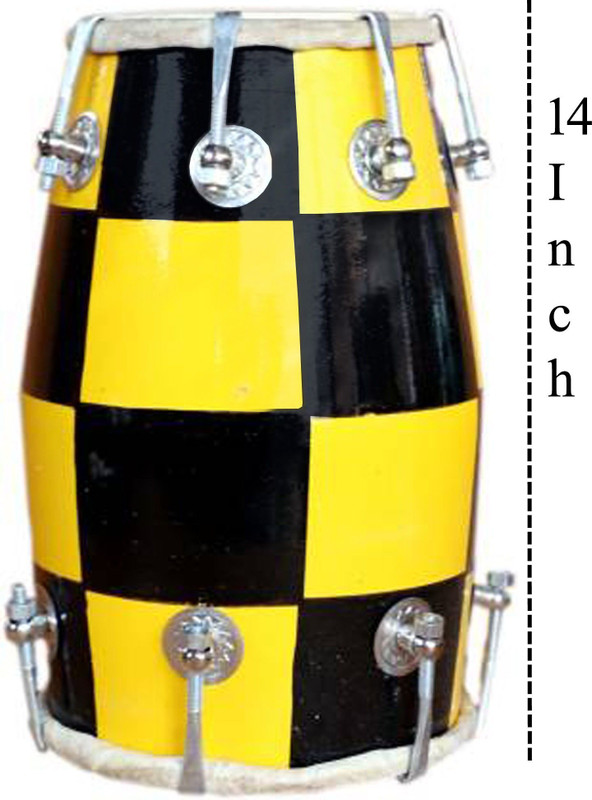 Tantri yellow-003-003 Nut & Bolts Dholak(Multicolor)